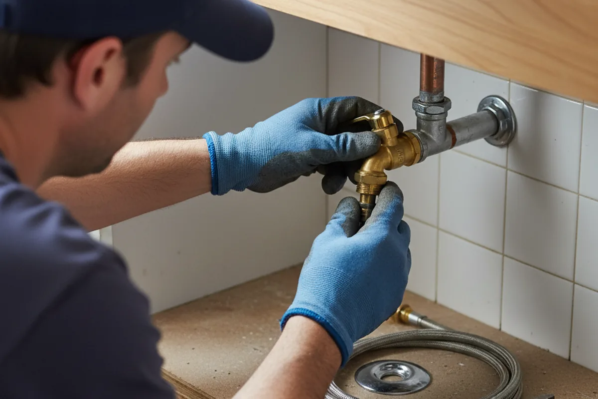 Shutoff valve and fitting work during Faucet and Fixture Repair in Pennsauken